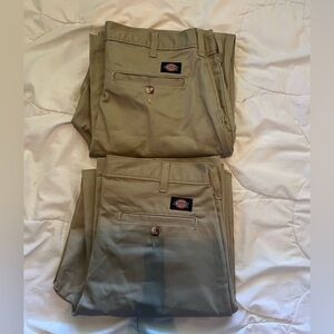 2 pair Dickies Khaki Pants 32 x 30. New without tags